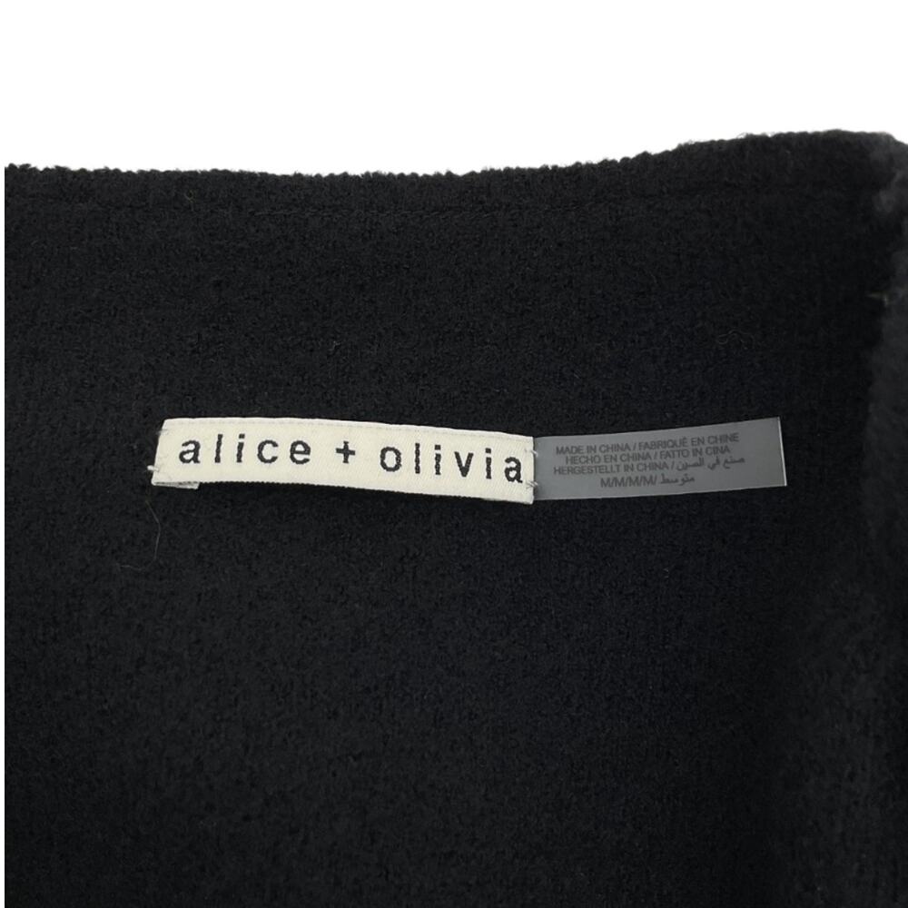 Alice + Olivia Striped Black Multi Pearson Sweater Jacket Size M - Picture 4 of 6